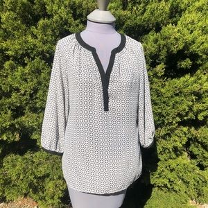 Black and white blouse